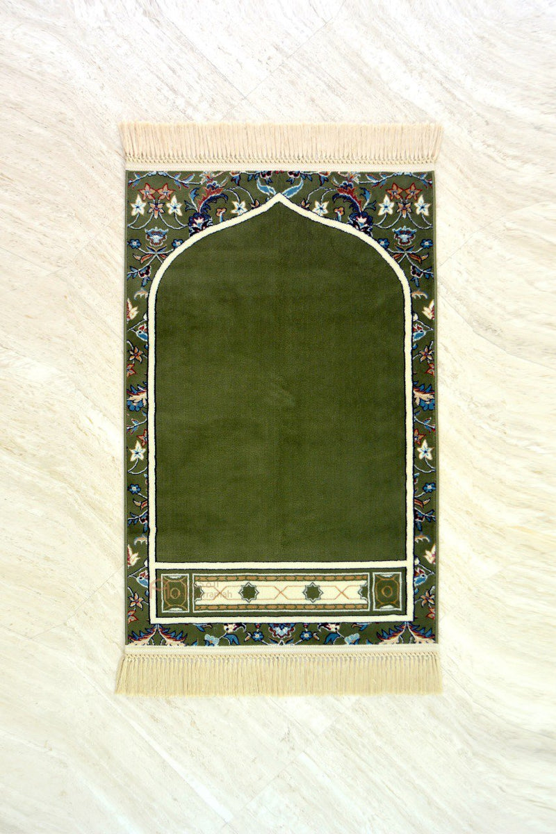Buy Makkah imam prayer rug - green color - www.almukarramah.com